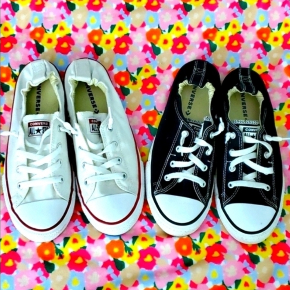 new converse all☆star elastic-back slip-ons 2 pr!! us 6 eur 38.5